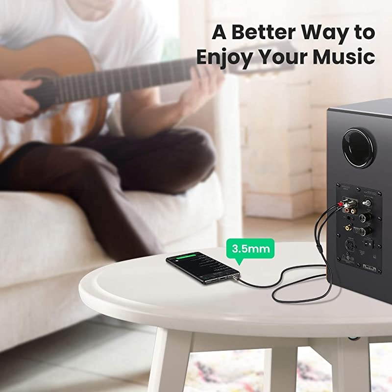 35mm to 2RCA Audio Auxiliary Adapter Stereo Splitter Cable AUX RCA Y Cord for Smartphone Speakers Tablet HDTV MP3 Player6ft