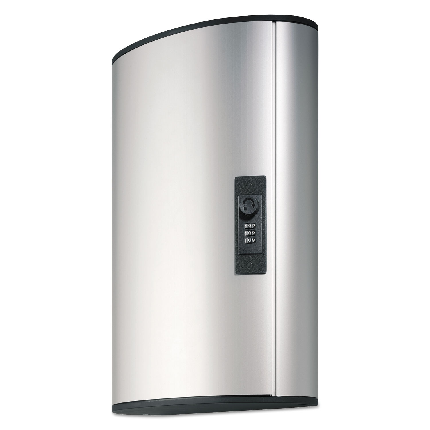 Durable Locking Key Cabinet 72-Key Brushed Aluminum 11 3/4 x 4 5/8 x 15 3/4