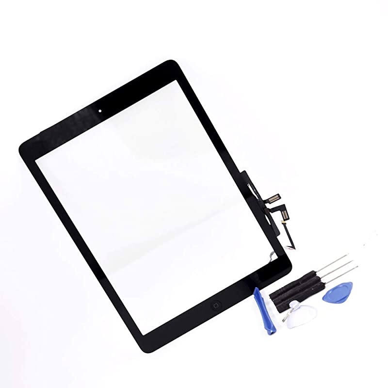 Touch Digitizer Screen and Home Button Flex for iPad AirA1474A1475A1476 ColorBlack