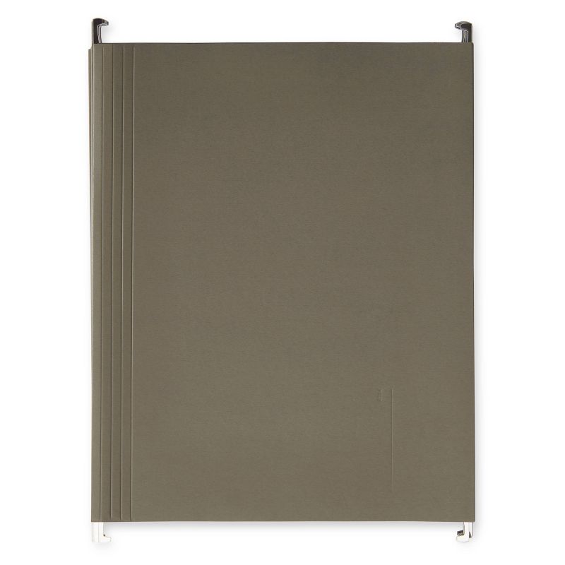 6ct Hanging Files with Tab Set Letter Size Charcoal - Good Office Day