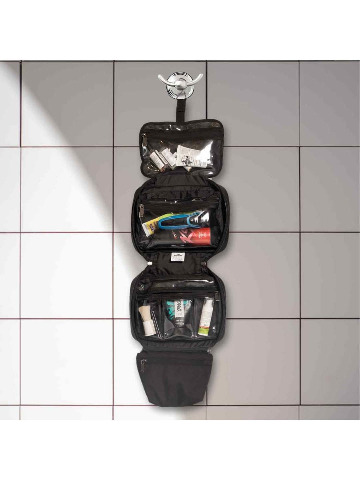 Gods Black Printed Organizer Pouch