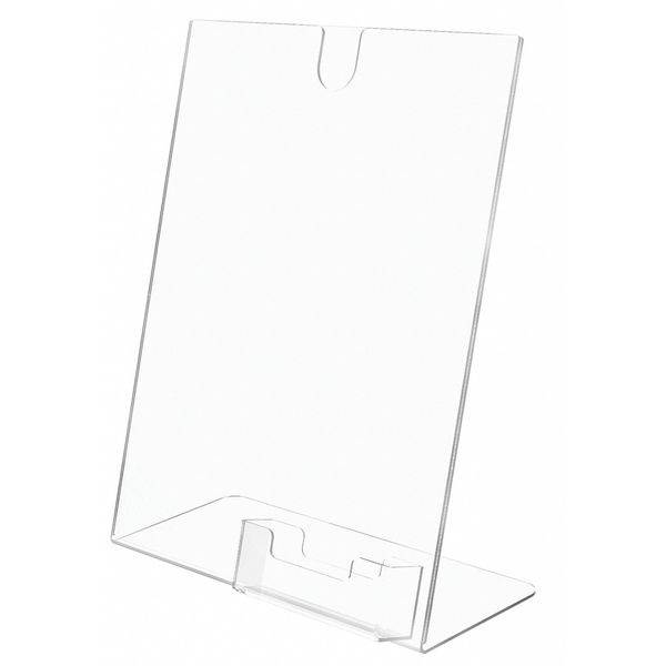 DEFLECTO 590601GR Sign and Business Card Holder,8-1/2x11