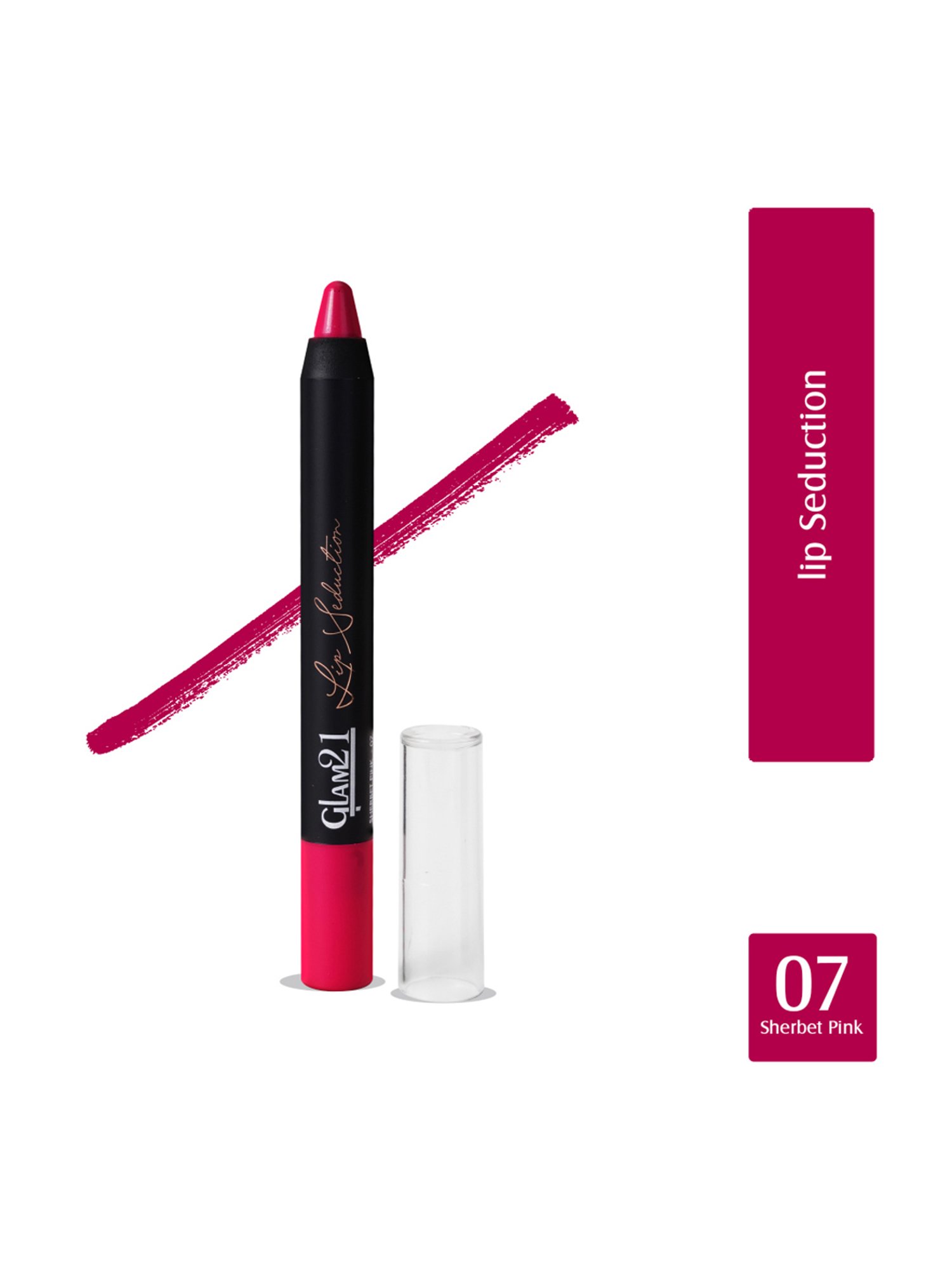 Glam21 Lip Seduction Crayon Lipstick 07 Sherbet Pink - 2.8 gm