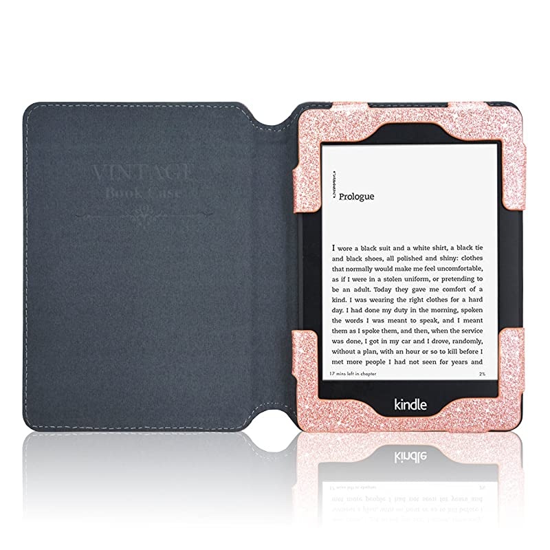 Case Fits AllNew Kindle 10th Genetation 2019 Release Smart PU Leather Case with Auto WakeSleep for Kindle 10 Gen 2019 NOT FIT Kindle Paperwhite Glitter Rose Gold