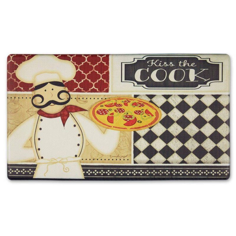 Home Dynamix 19" x 35" Kiss The Cook Kitchen Mat
