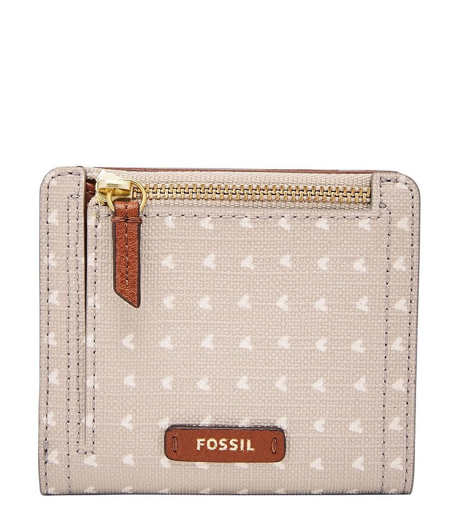 Fossil Logan RFID Small Heart-Print Bifold Wallet