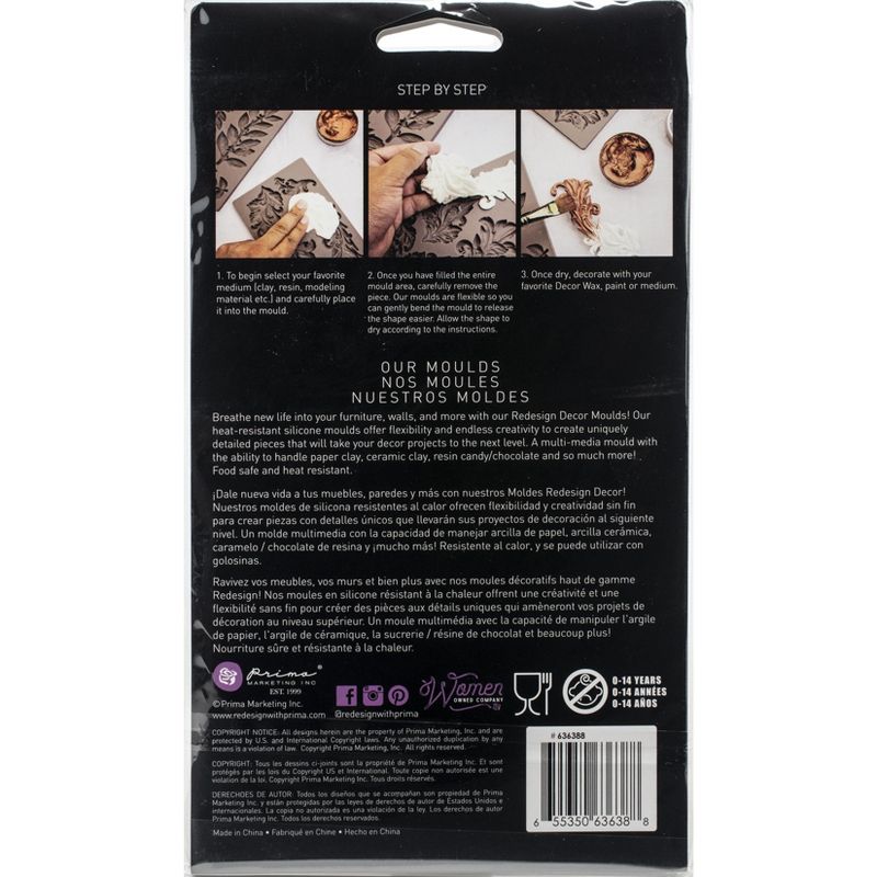 Prima Marketing Re-Design Mould 5"X8"X8mm-Laurel Wreath