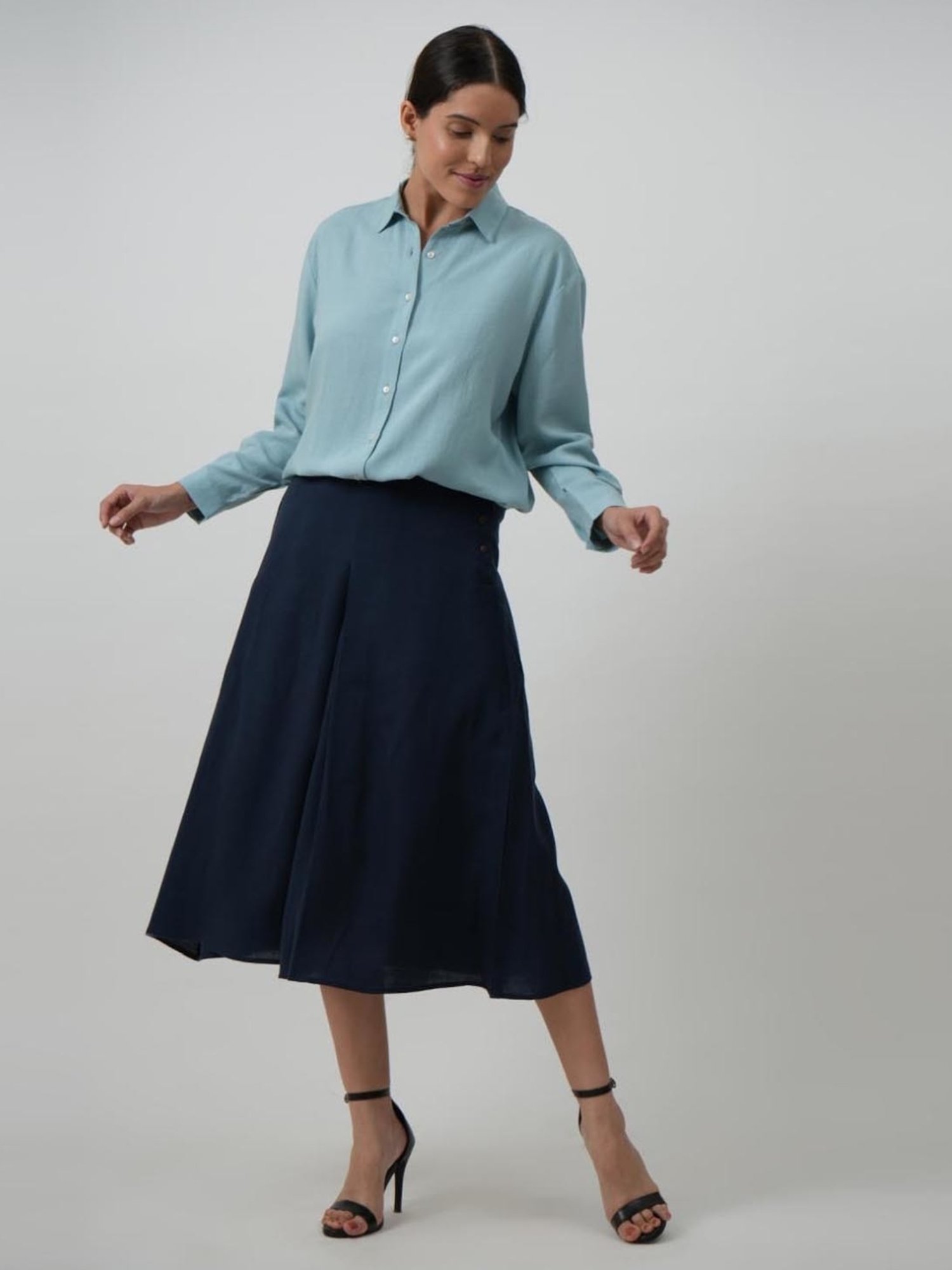 Saltpetre Elegant Blue Shirt in Tencel