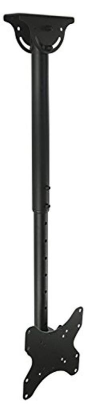 mount-it! mi-507 ceiling tv mount bracket, height adjustable with tilt and swivel motion, compatible with led, lcd, flat panel