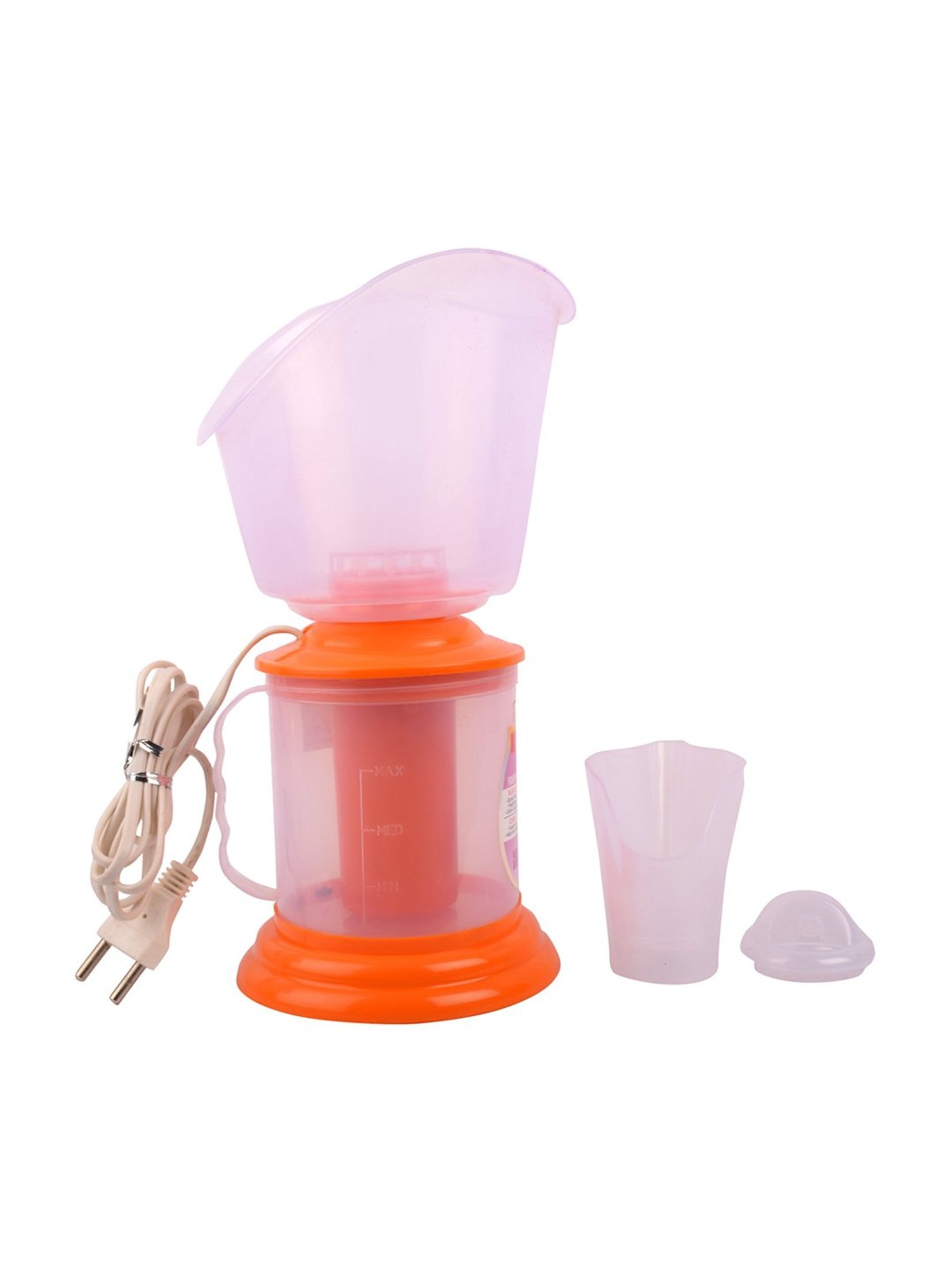 Crescent 3 in 1 Facial Steamer for face, Steamer Vaporizer for Cold & Cough, Facial Sauna (Orange)