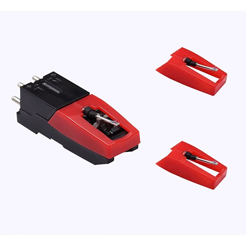 Record Player Cartridge Replacement with 3pcs Ceramic Needle Stylus for LP Phonograph Record Player