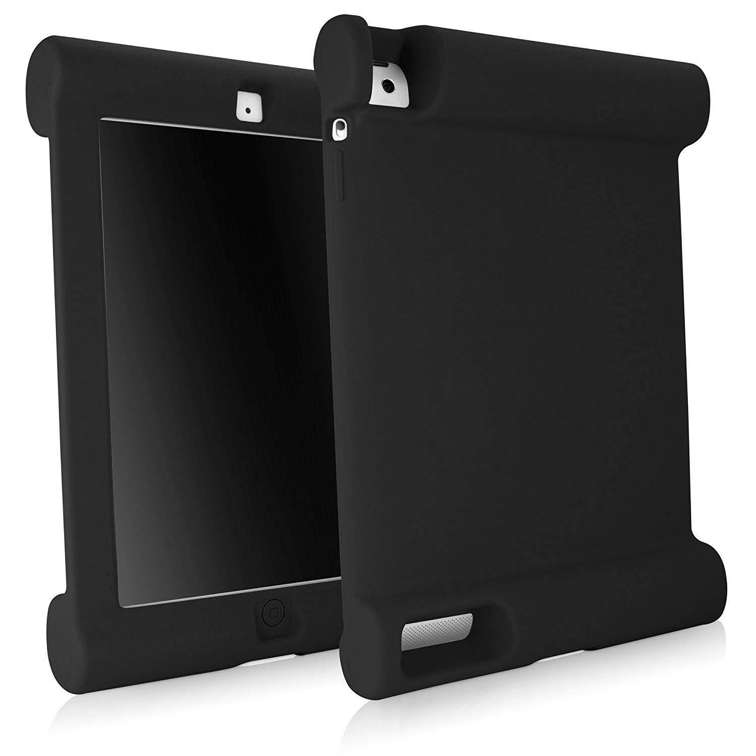 iPad 3 Case, BoxWave [Kid Grip Case] Shock Proof Kid Cover with Extra Large Bumpers for Apple iPad 3, 4, 2 - Jet Black
