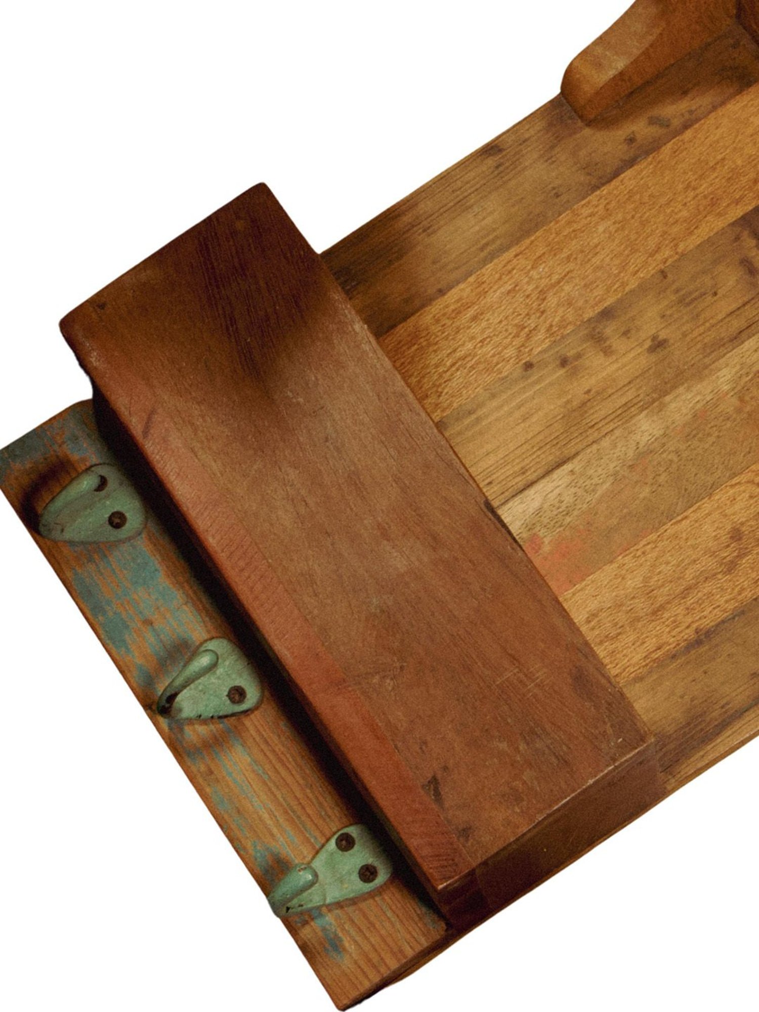 Ambi Wooden Wall-Mounted Storage Rack - Distressed Look