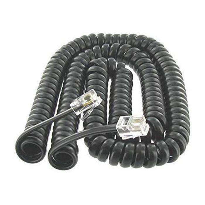 leegoal coiled telephone phone handset cable cord,black