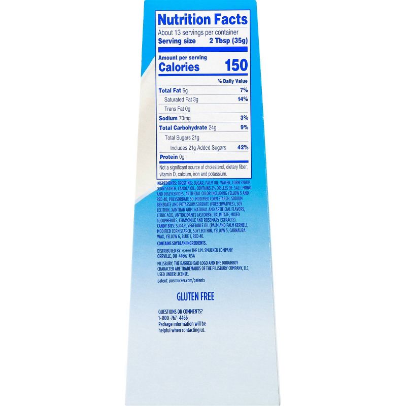 Pillsbury Funfetti Vanilla Filled Pastry Bag - 15.6oz