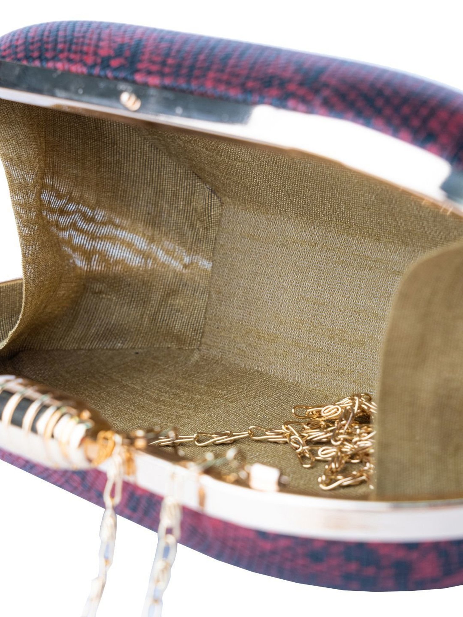 NR by Nidhi Rathi Maroon Fabric Clutch