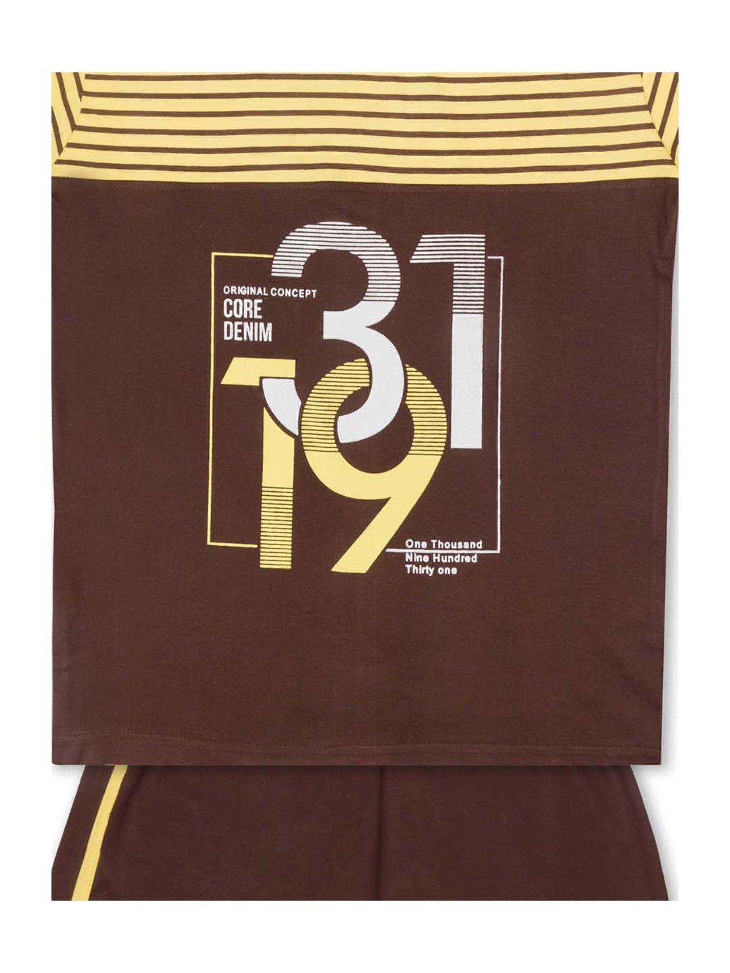 Todd N Teen Kids Yellow Cotton Printed T-Shirt & Joggers