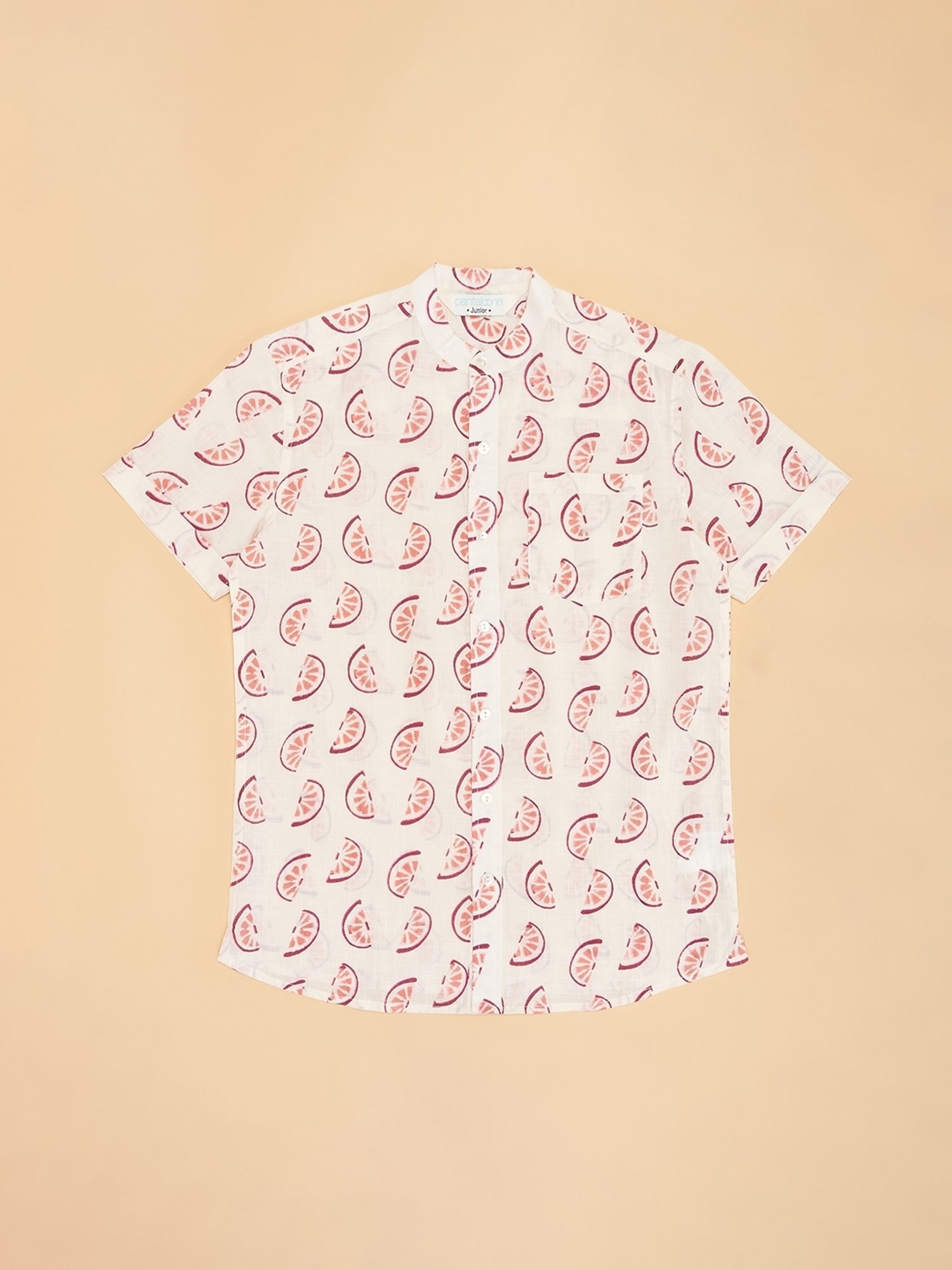 Indus Route by Pantaloons Boys Pink Print Shirt