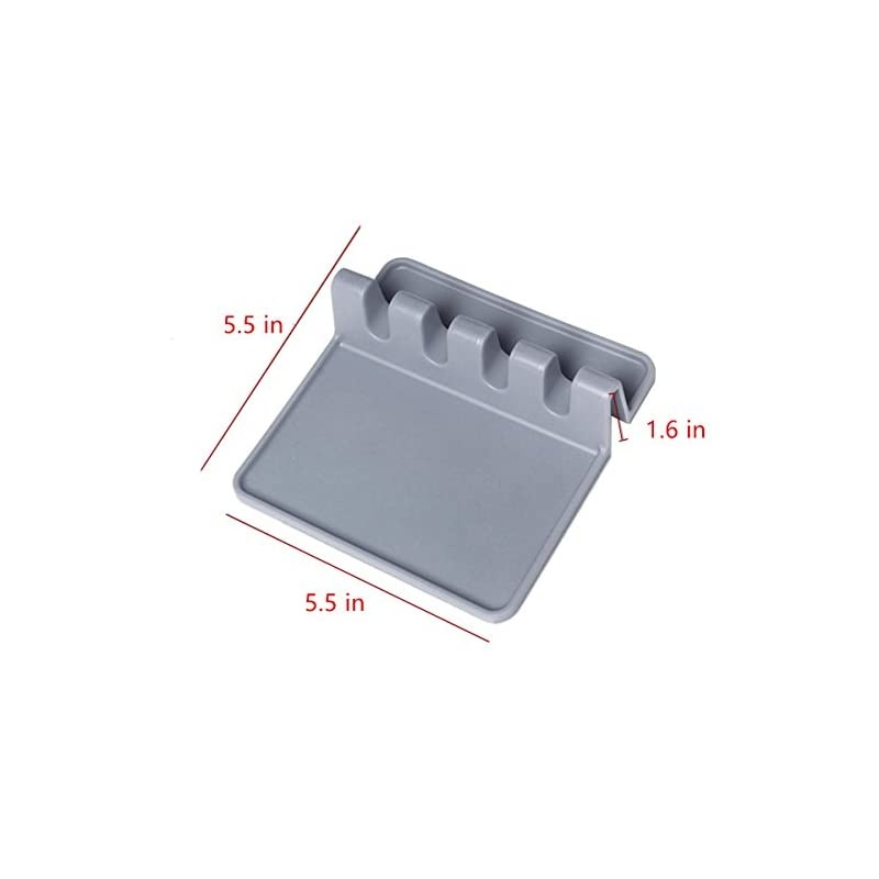 Utensil Rest.Spoon rest Ladle Spoon holder (gray)