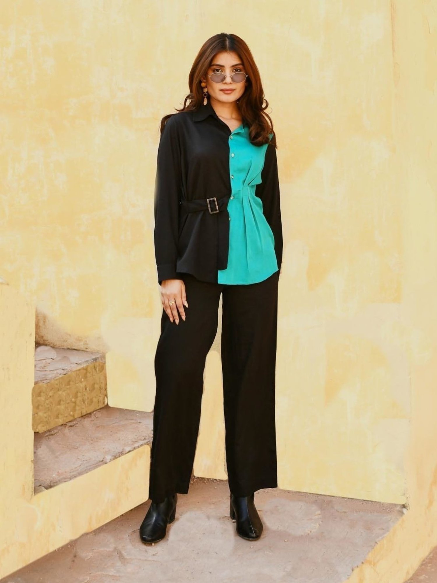 Gulaal Black Valentino Midnight Mirage Shirt with Pant