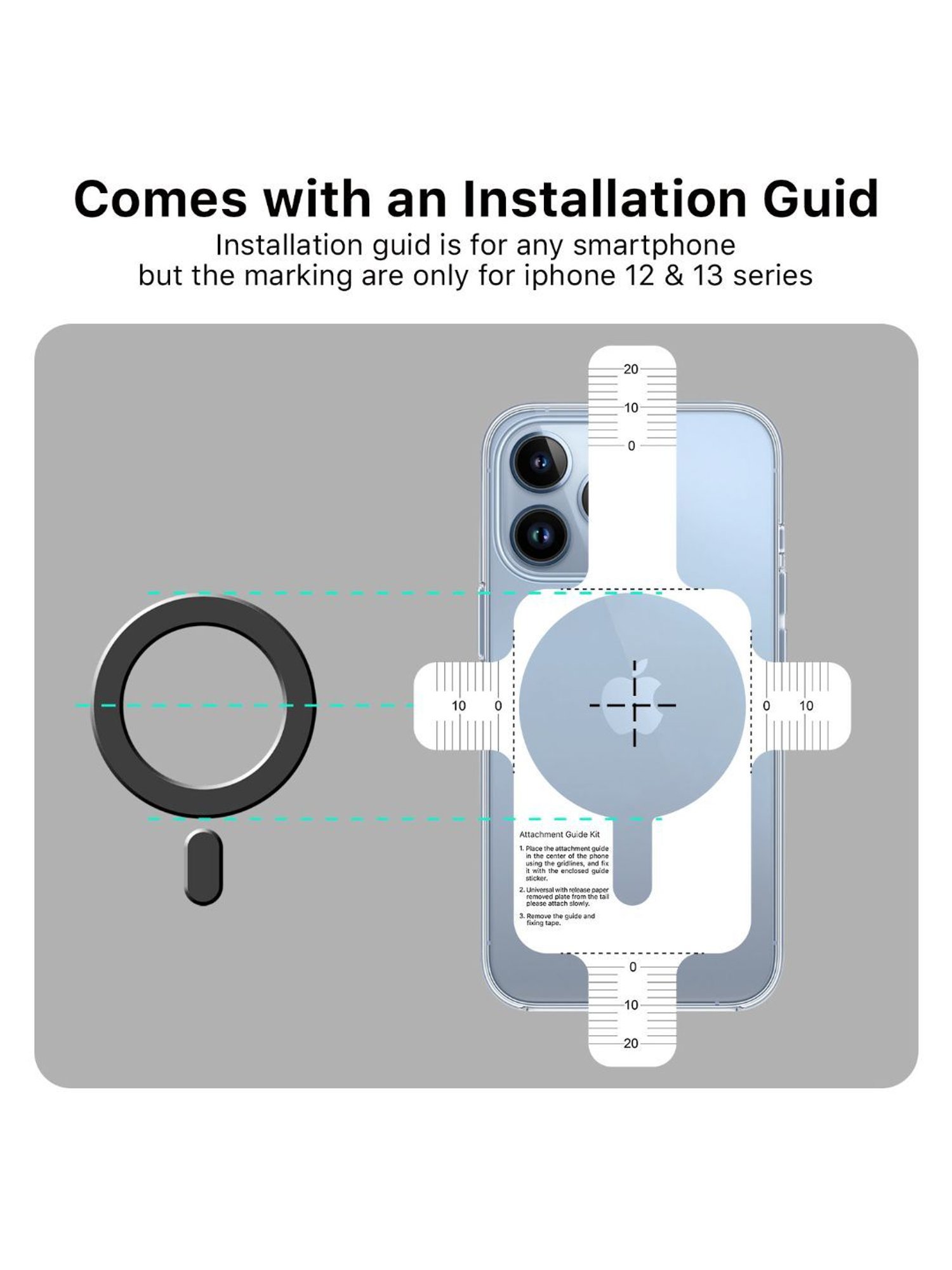 GRIPP MAGRING Magnetic Supporter for Mag-Safe Ring for All Qi Enabled Phones - Black