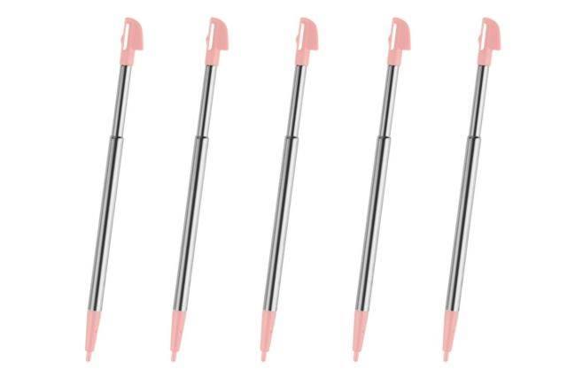 Hellfire Trading 5x Wii U Pink Metal Retractable Stylus Touch Pen for Nintendo