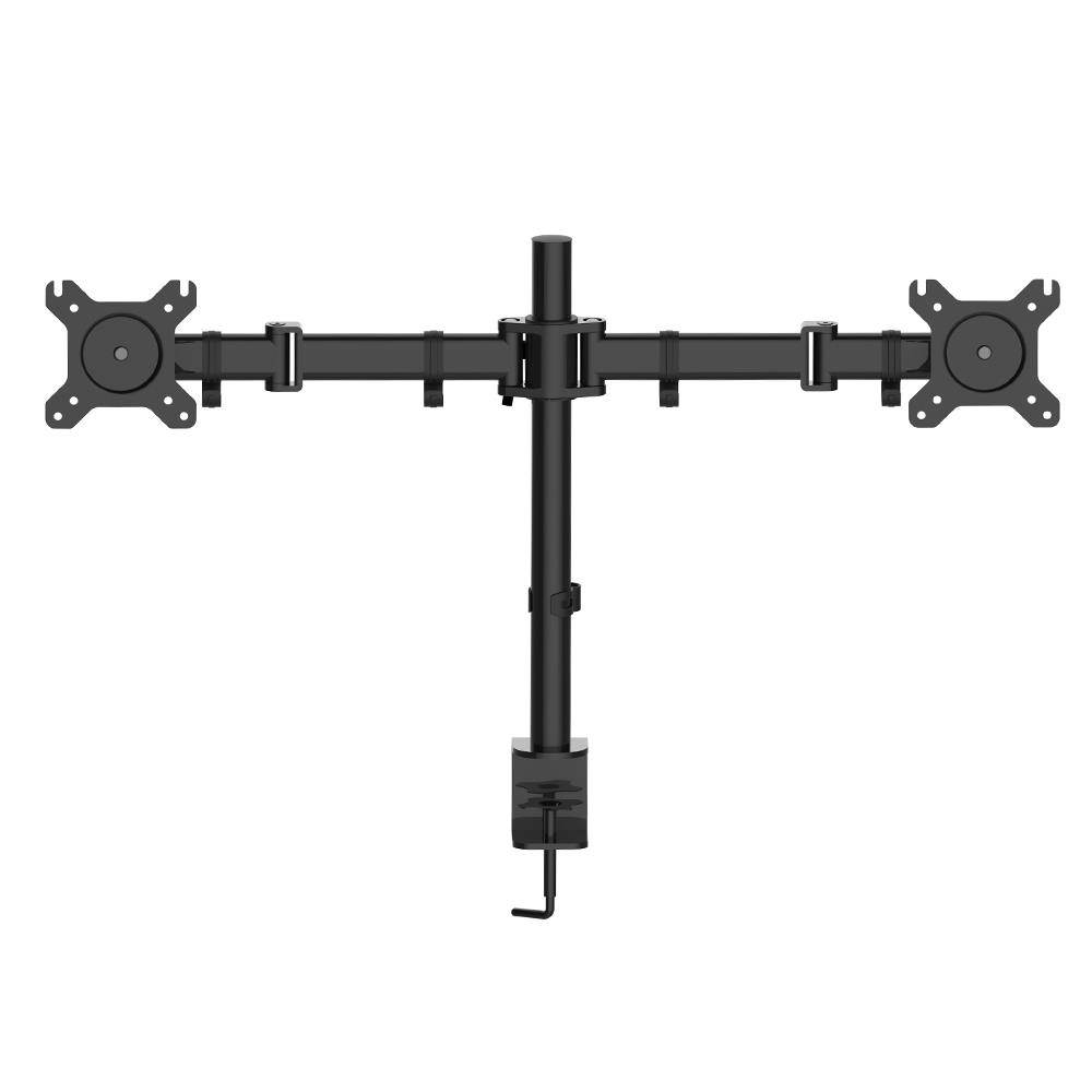 Desk Stand for 2 Monitors w/Clamp- 13-27