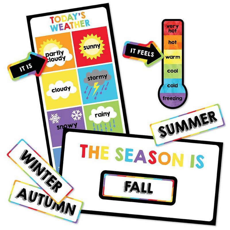 55pc Weather Mini Bulletin Board Set - Carson Dellosa