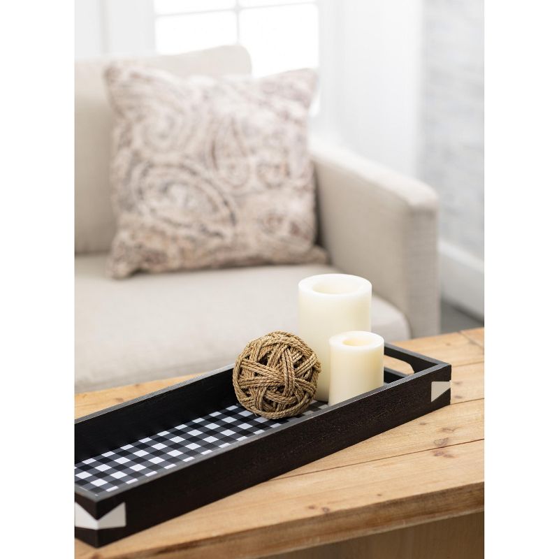 Rite Lite 11.75" Shabbat Candles Drip Rectangular Tray - Blue/Yellow