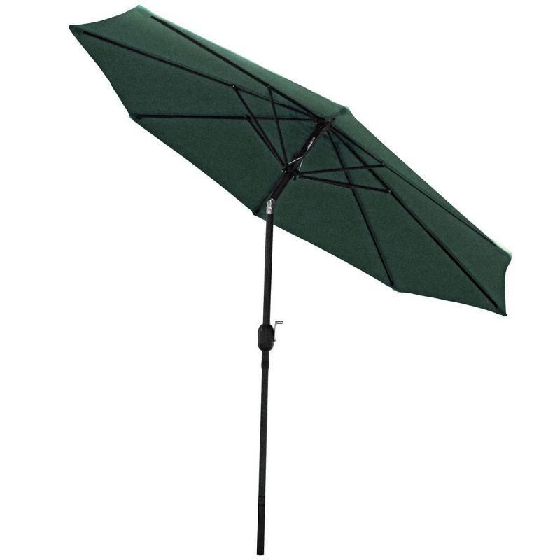9' x 5' Rectangular Double Top Patio Outdoor Market Umbrella Emerald Green - Crestlive Products