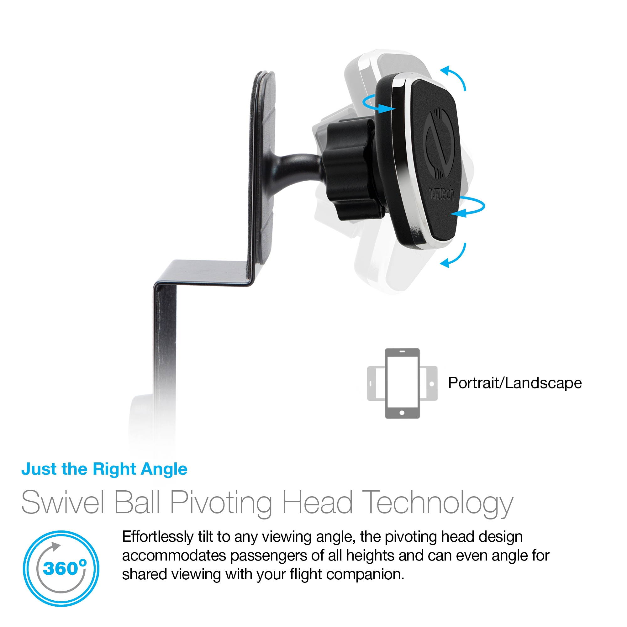 MagBuddy 14646 Universal Magnetic In-Flight Airplane Seat Back Phone/Tablet Mount