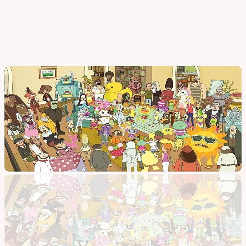 XXL Extended Large Gaming Mouse Pad Non-Slip Water-Resistant Rubber Cloth Computer Game Mouse Mat(35.4&times;15.75&times;0.1 inch) (35.4&times;15.75inch(U18))