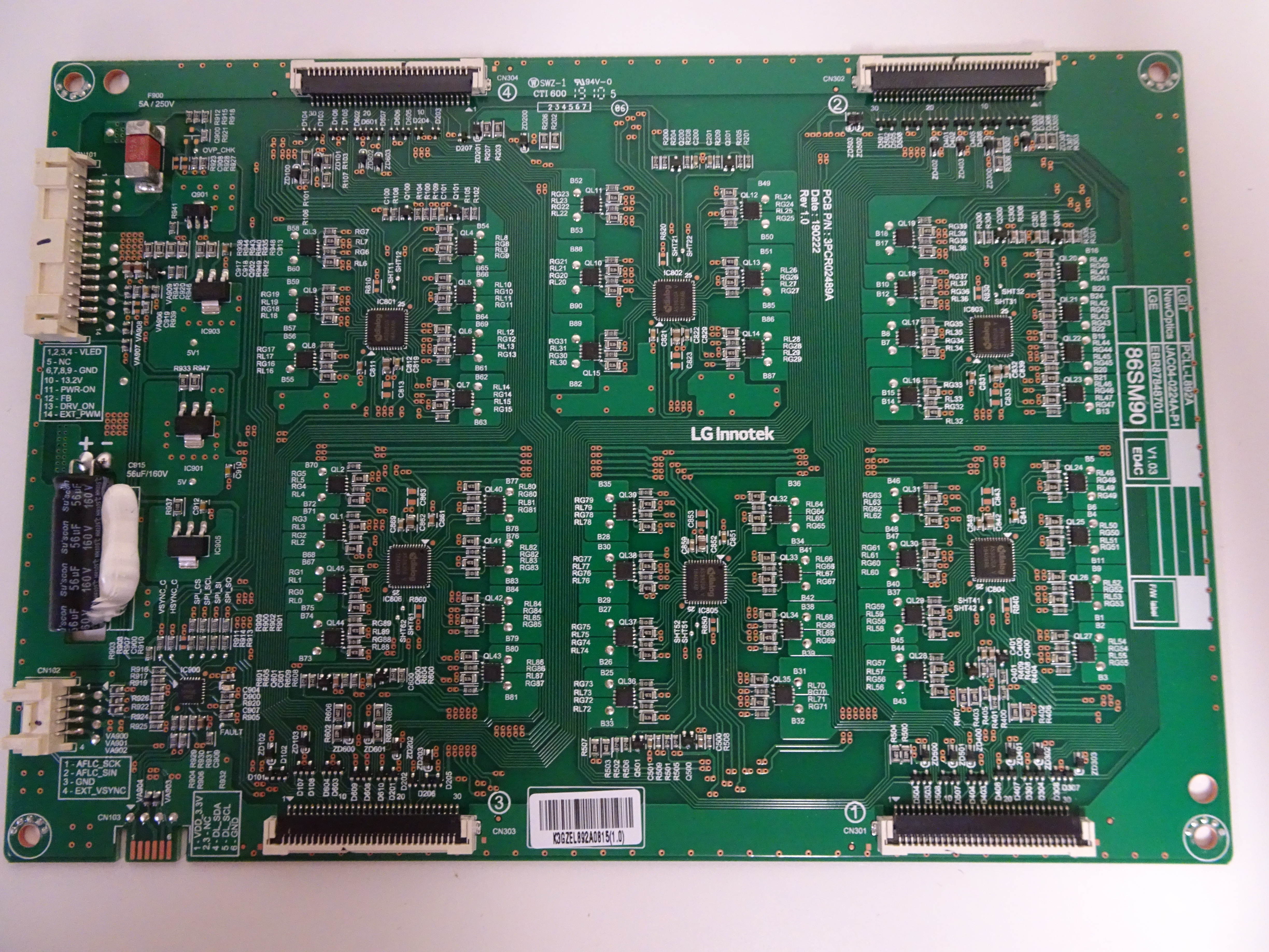 LG 86SM9070PUA LED Driver (3PCR02489A) EBR87848701