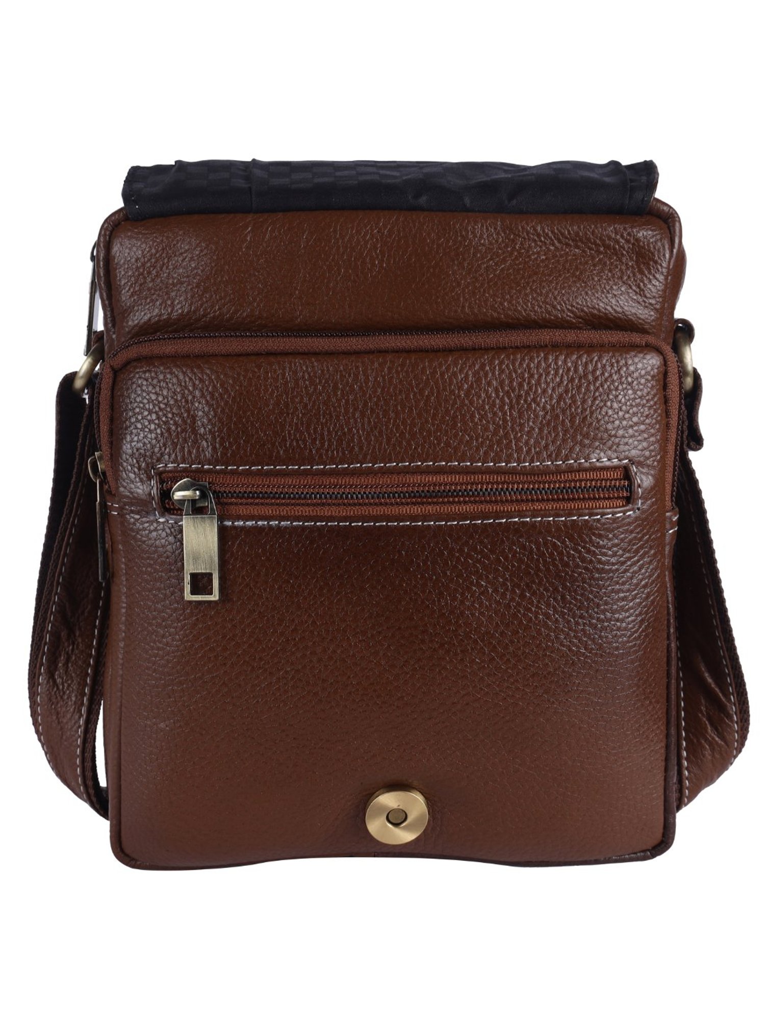 HiLEDER Pure Genuine Leather Messenger Shoulder Sling Cross Body Office Bag for Men and Women,Coffee