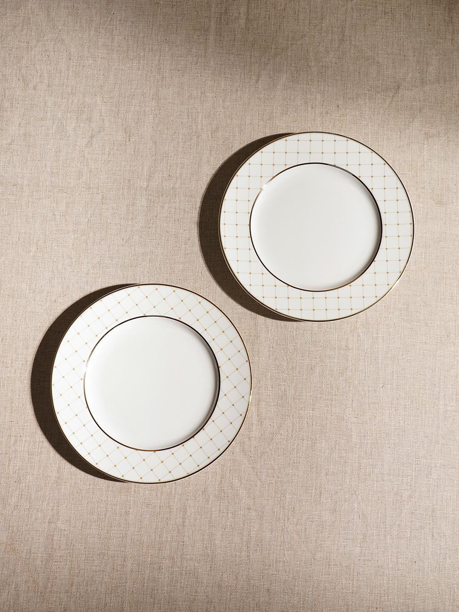 Pure Home and Living White Ceramic Solid Dessert Plates