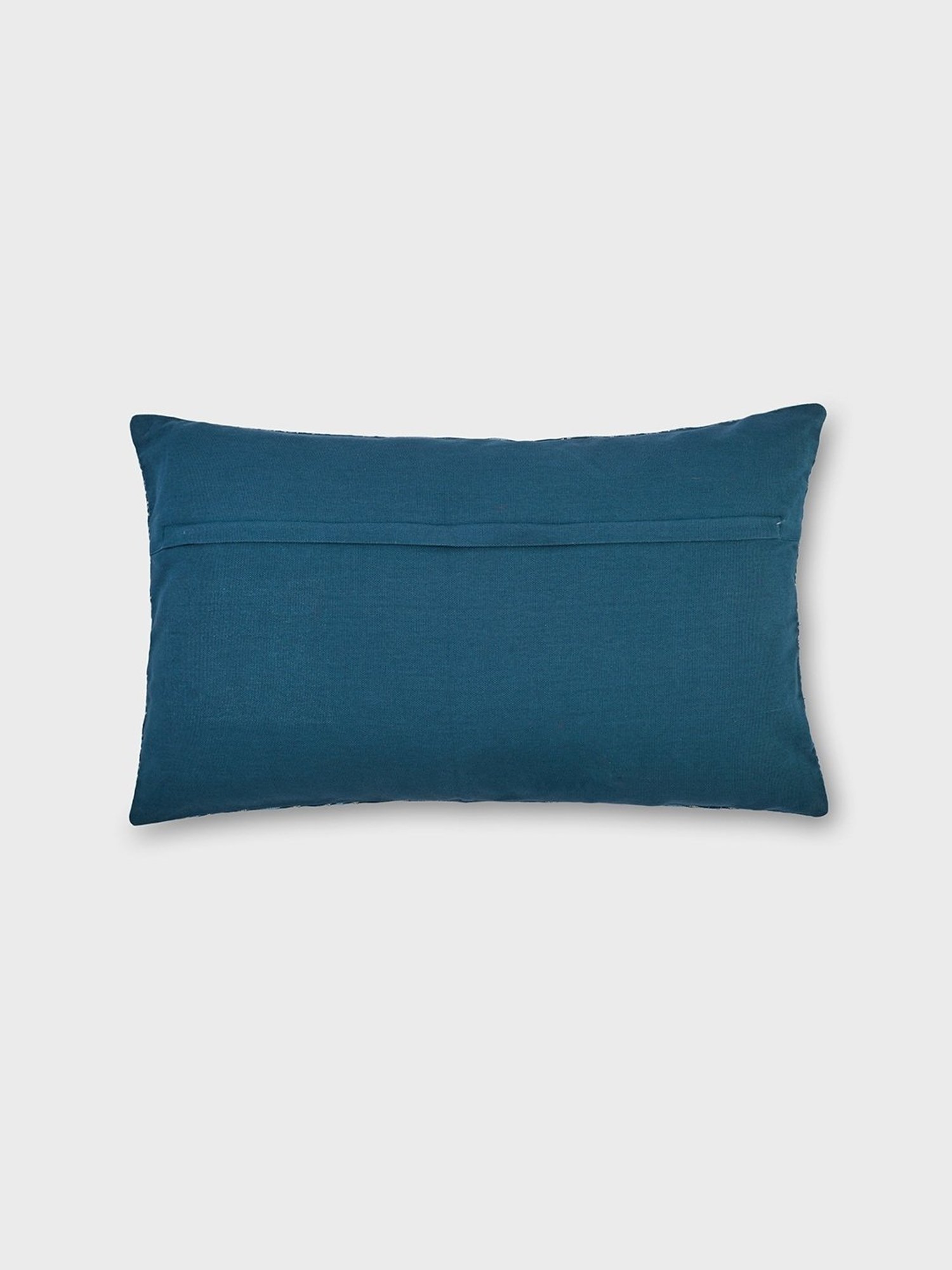 Fabindia Home Woven Blue Cotton Cushion Cover