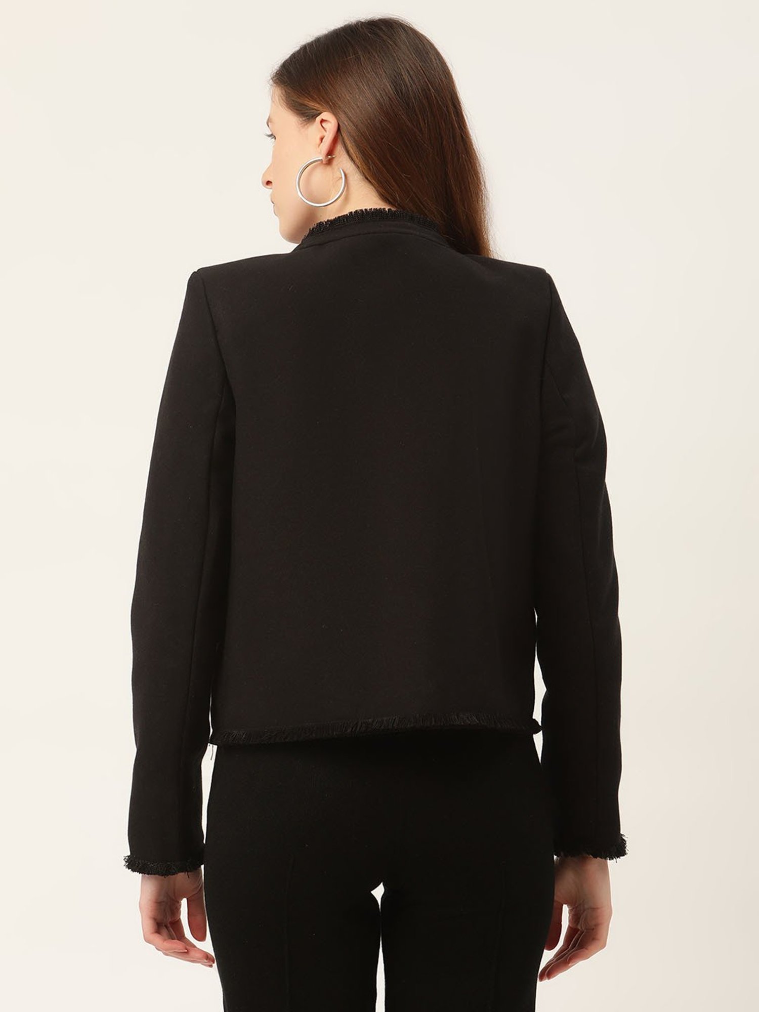 Rooted Black Regular Fit Jacket