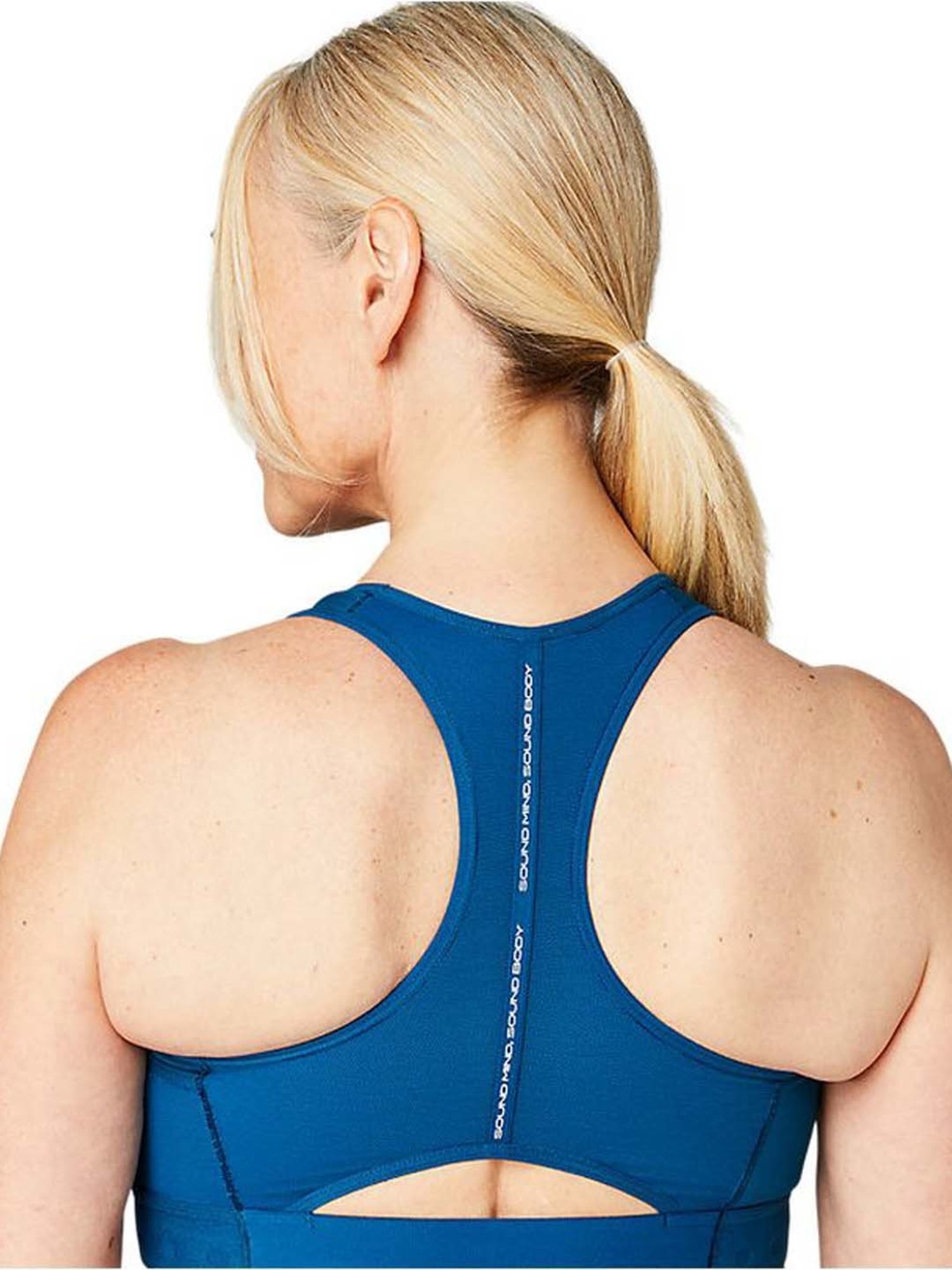 Clovia Teal Non Wired Padded Sports Bra