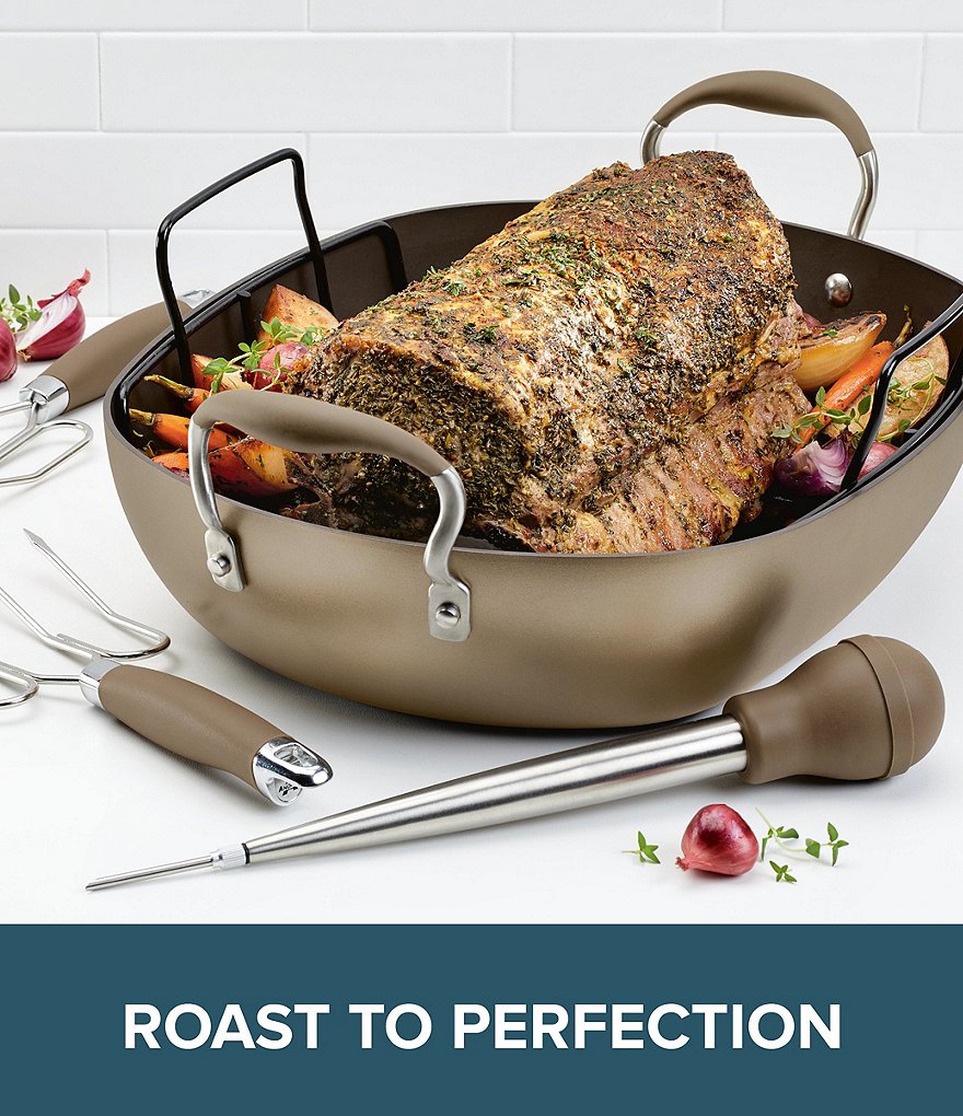Anolon Advanced Home Hard-Anodized Nonstick Roaster Set