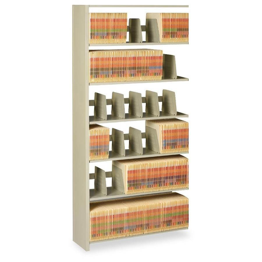 Tennsco Snap-Together Seven-Shelf Closed Add-On Unit Steel 48w x 12d x 88h Sand