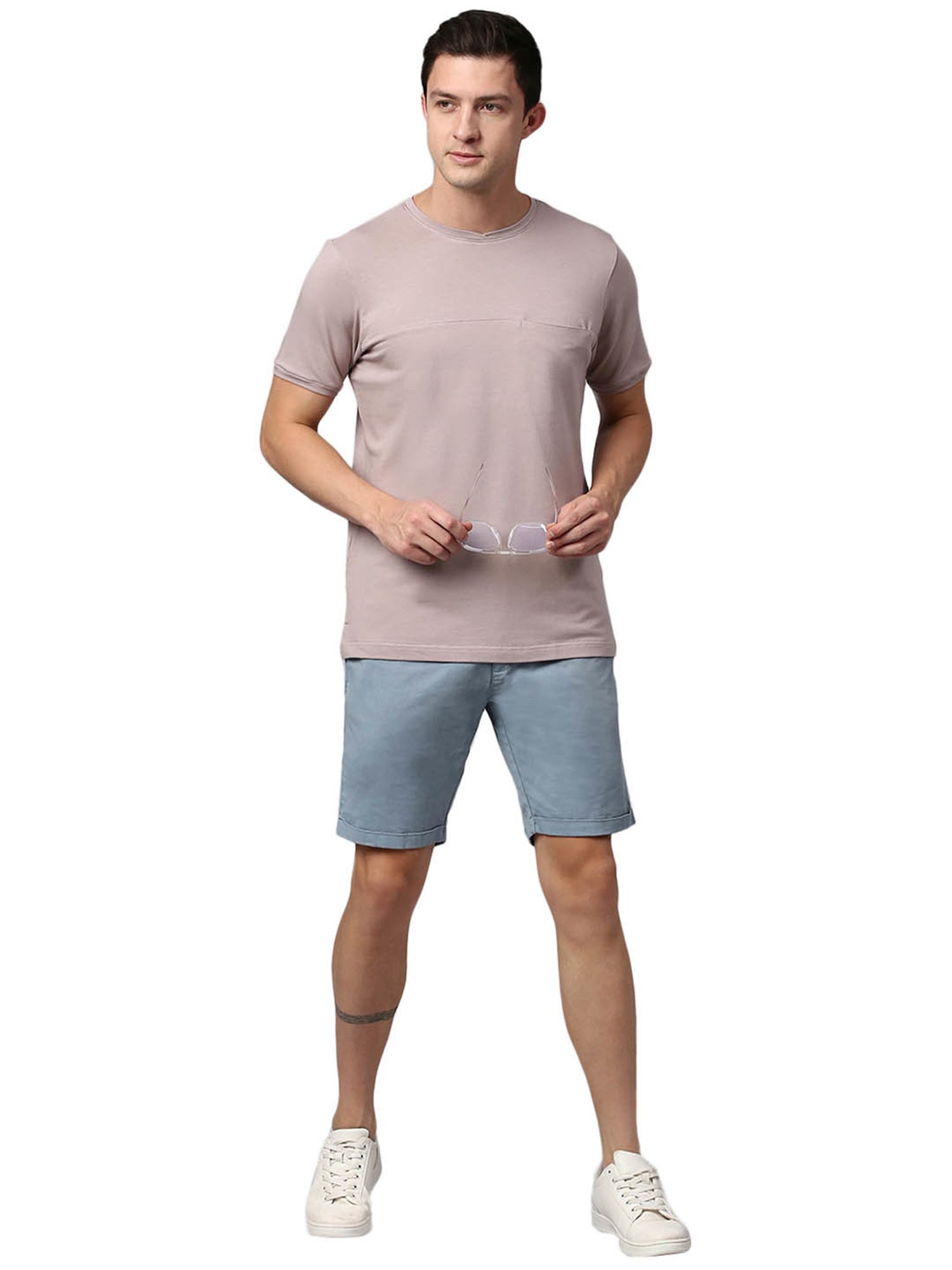 Slowave Dusty Pink Regular Fit T-Shirt