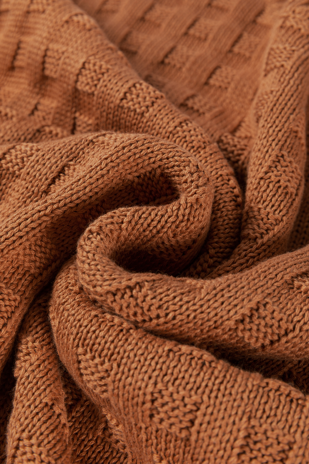 Light Blue Checkered Color Block Crew Neck Short Sleeve Sweater