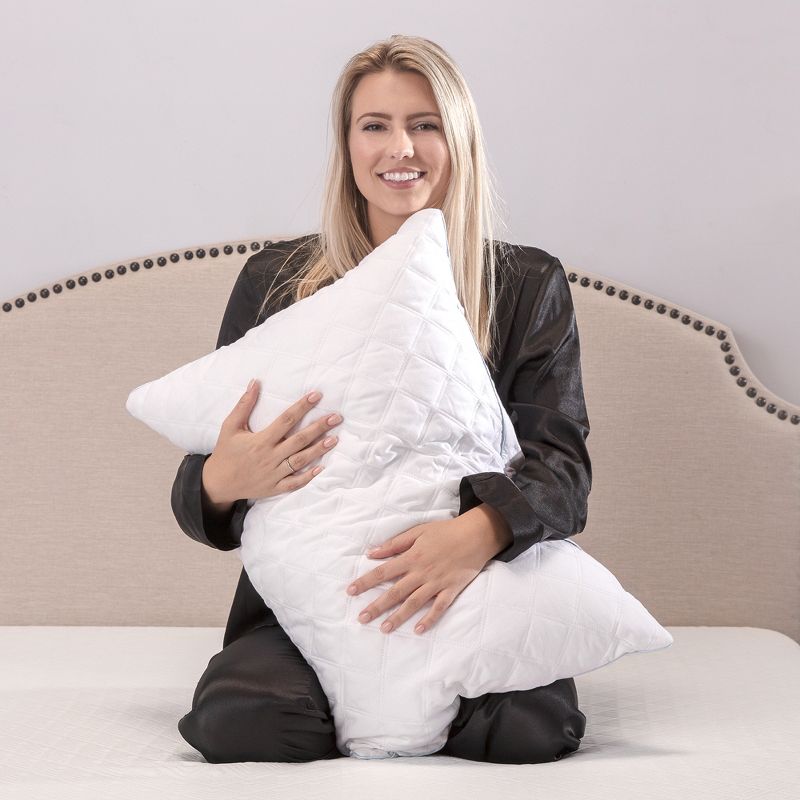 BioPEDIC Quilted Memory Foam and Fiber Supportive Hybrid Bed Pillow - 2 Pack