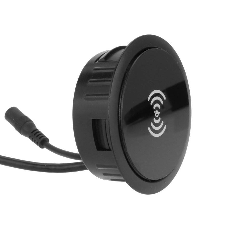 SEDNA - 2.5" Grommet Hole In Desk QI Wireless Charger for Smart Phone and all other Electronics Devices ( Compatible with iPhone 8 / 8 Plus / X )