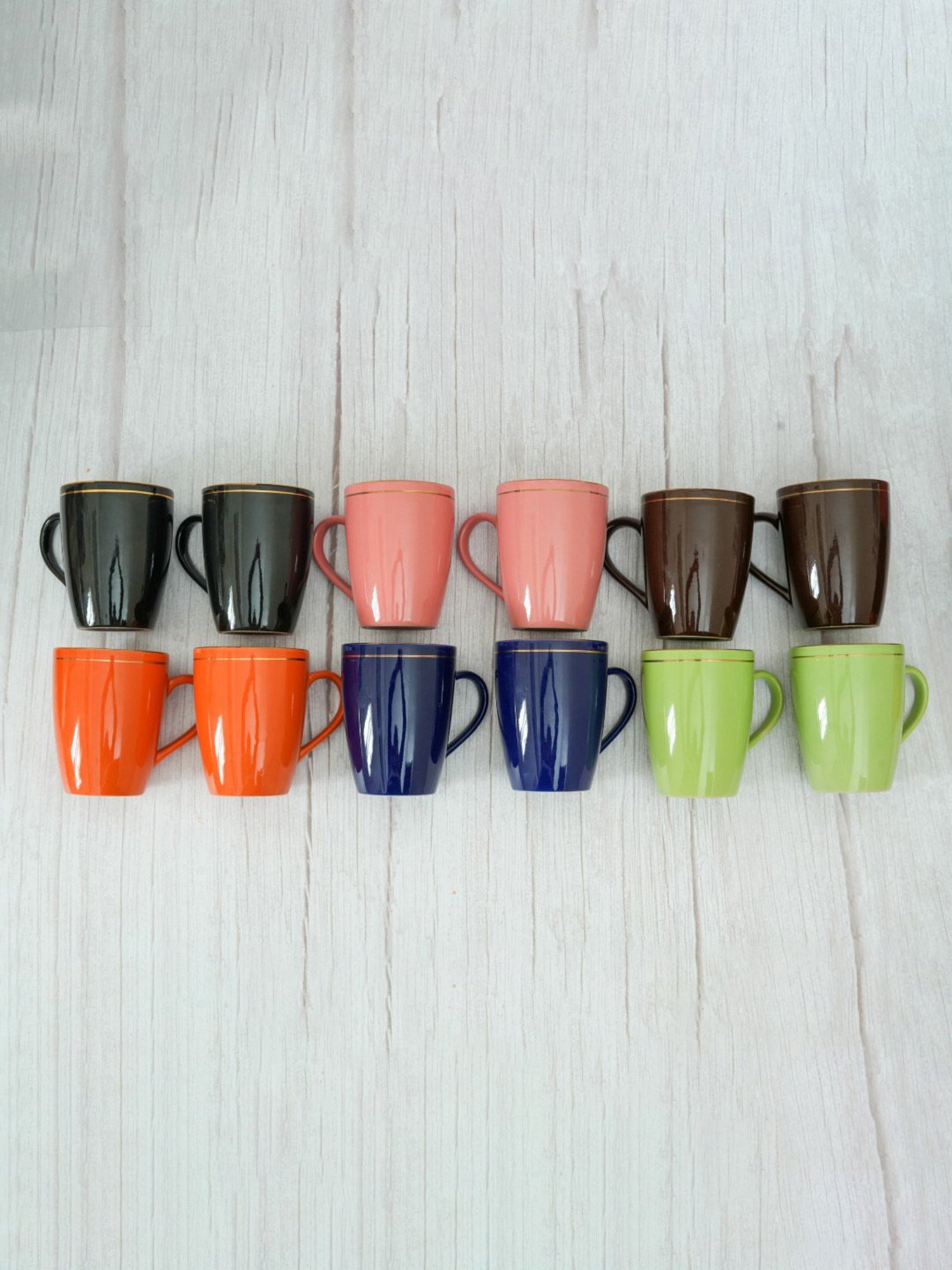 Femora India Black Ceramic Coffee Mug - Set of 2