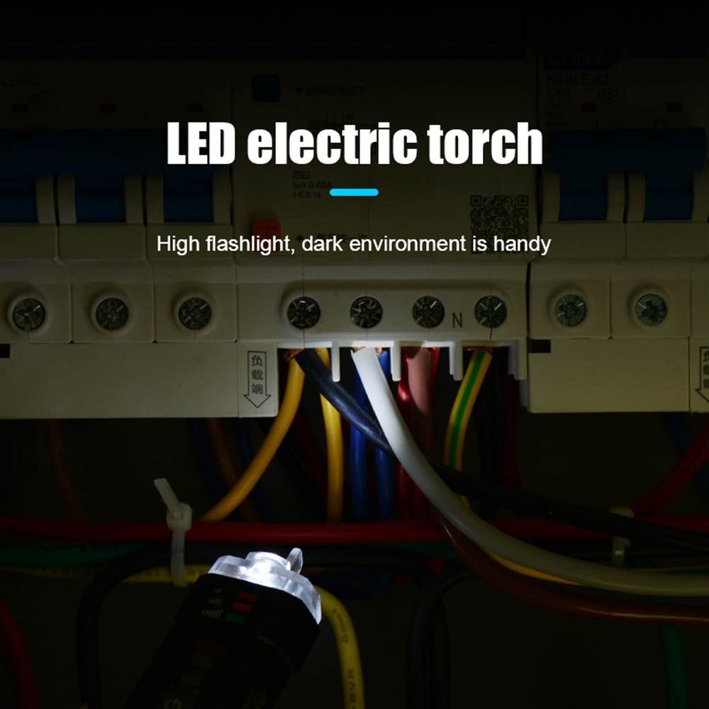 MESTEK AC20 Non-contact AC Voltage Tester Voltage Detector Test Pencil Non-contact AC Voltage Test Pencil NCV Tester Electricity Detector with Flashlight with Adjustable Sensitivity Sound and Light