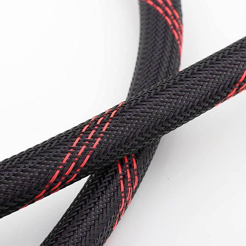 HiFi Audiophile Power Cable 125V 15A,Hi End Braided Sleeve Amplifier Power Cord,Audio AC Power Wire with US Connector Plug (6.6FT/2M)