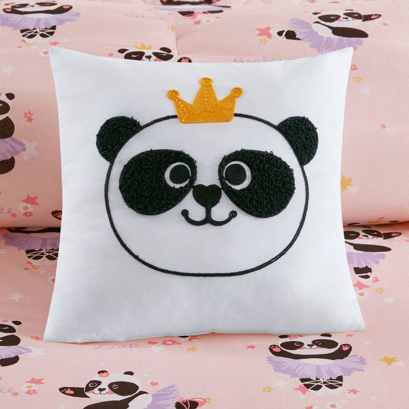 Full/Queen Patty Ballerina Panda Cotton Comforter Set Pink