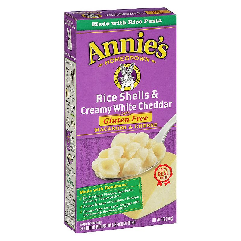 Annie's Gluten Free Rice Shells & Creamy White Cheddar 6oz