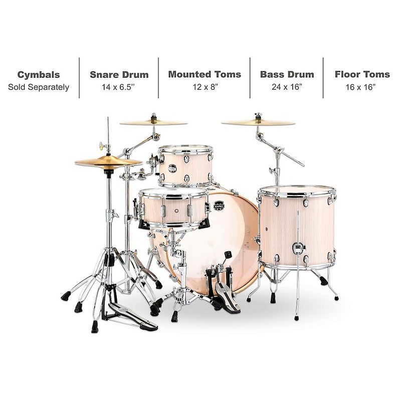 Pearl Export New Fusion 5-Piece Drum Set with Hardware Mirror Chrome